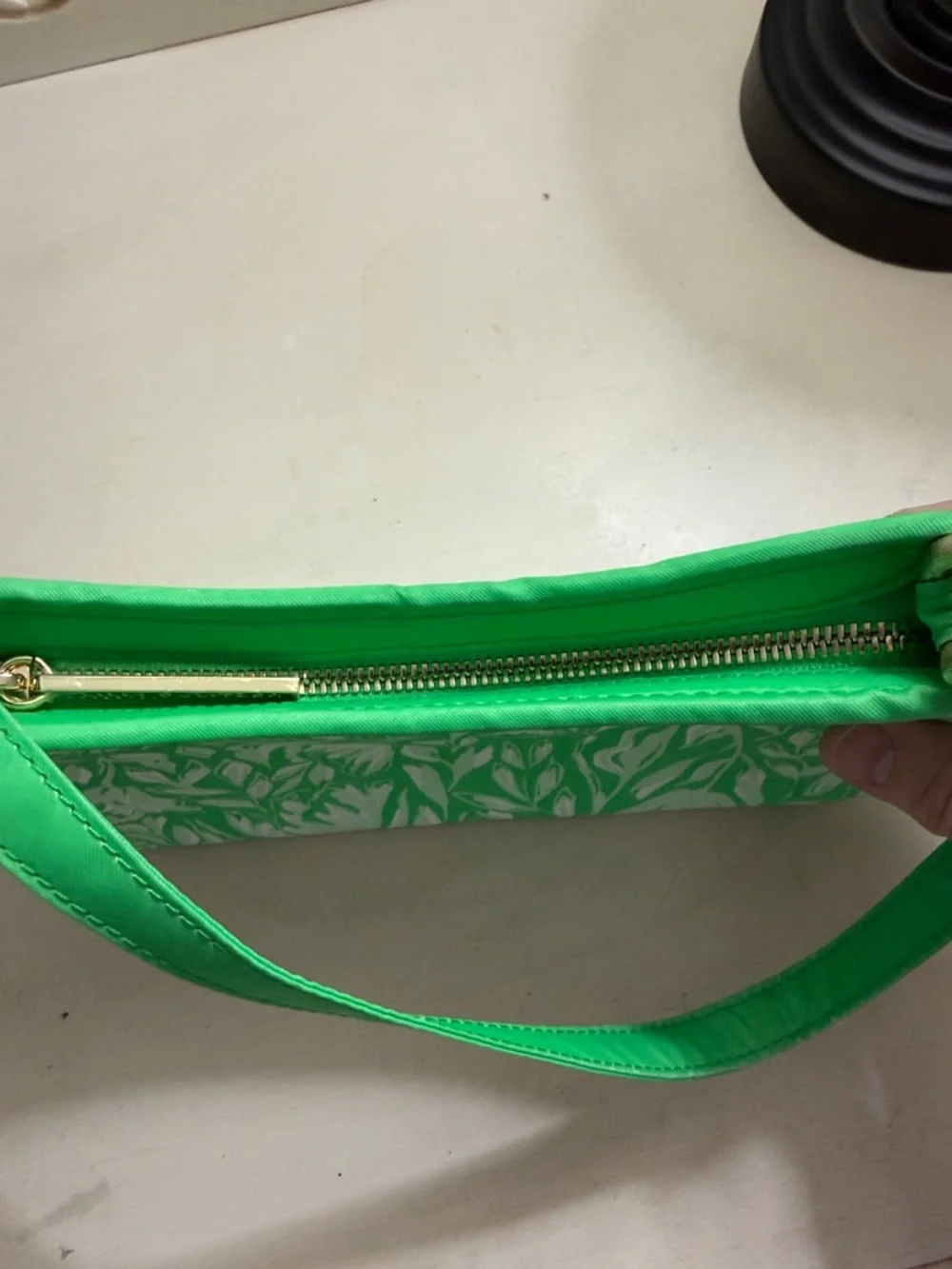 Green Floral Print Shoulder Bag - Picture 5 of 7